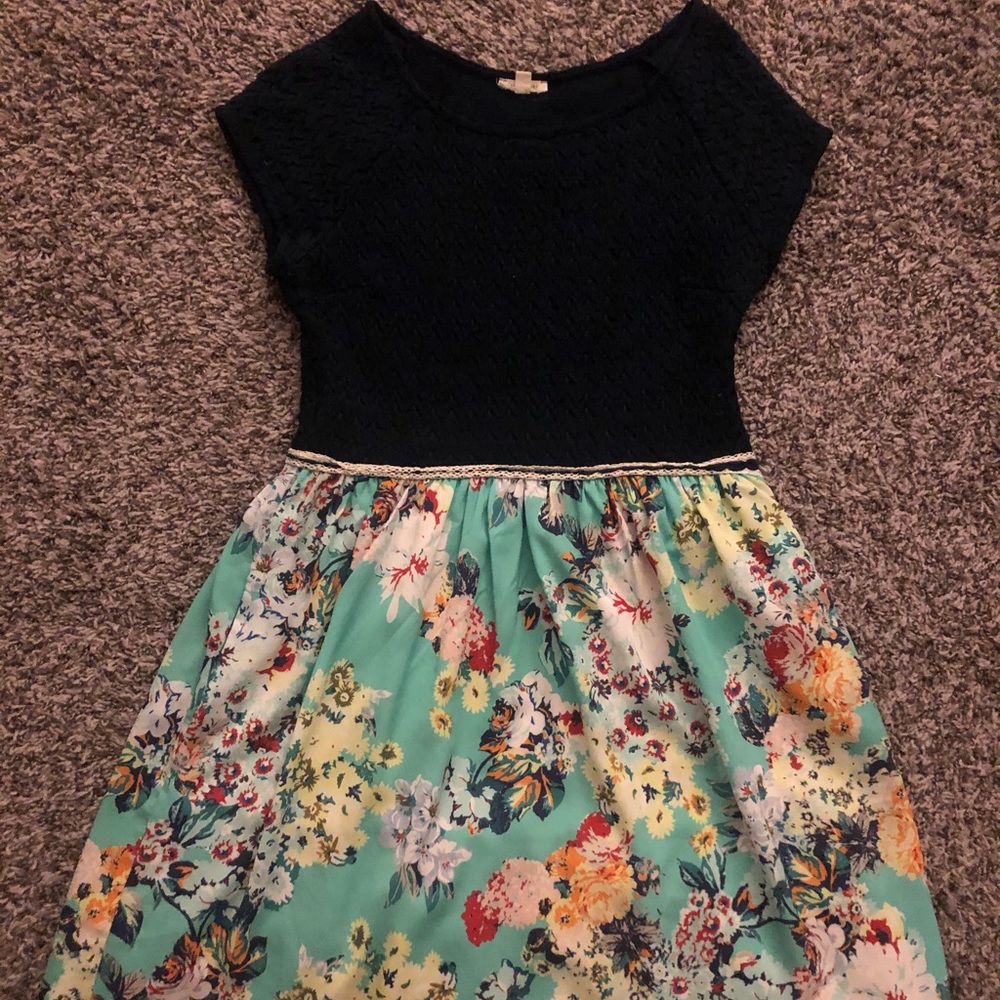 Blue floral dress